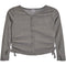 Cinch Side Ribbed Faux Button Top - Denny's