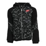 Print & Sherpa  Zip Hoodie - Denny's