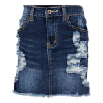 Denim Skirt with Destruction - Denny's