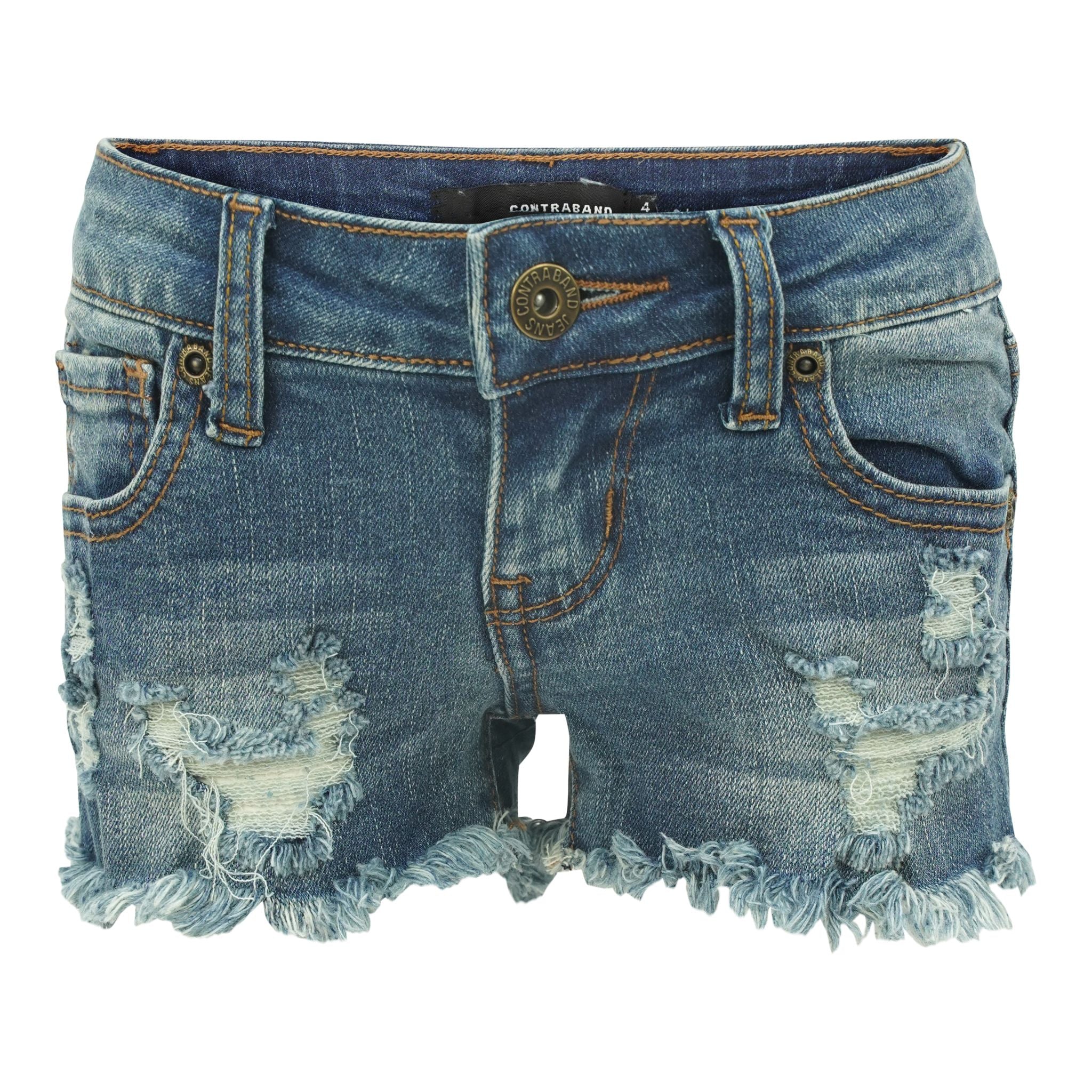 Destructed Denim Short - Denny's