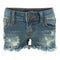 Destructed Denim Short - Denny's