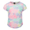 Short Sleeve Waffle Side Cinched Tie Dye Top - Denny's