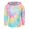 Long Sleeve Pocket Hoodie Blue Radience Tie Dye - Denny's