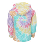 Long Sleeve Pocket Hoodie Blue Radience Tie Dye - Denny's