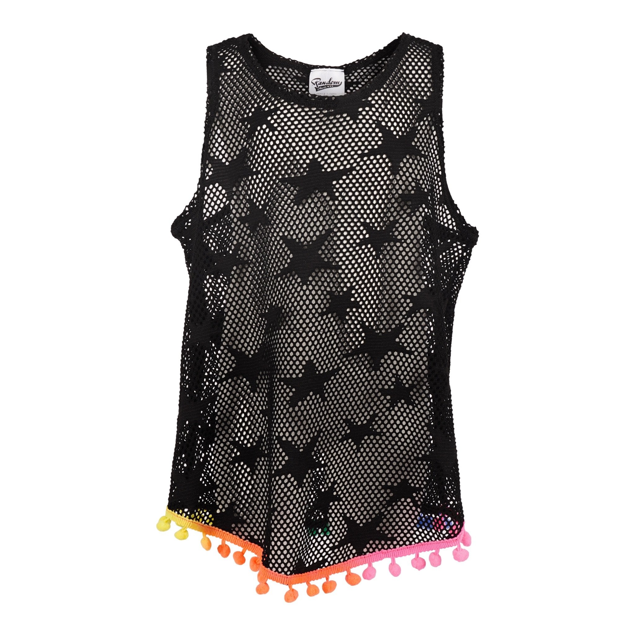 Star Mesh Multi Pom Poms Cover-Up - Denny's