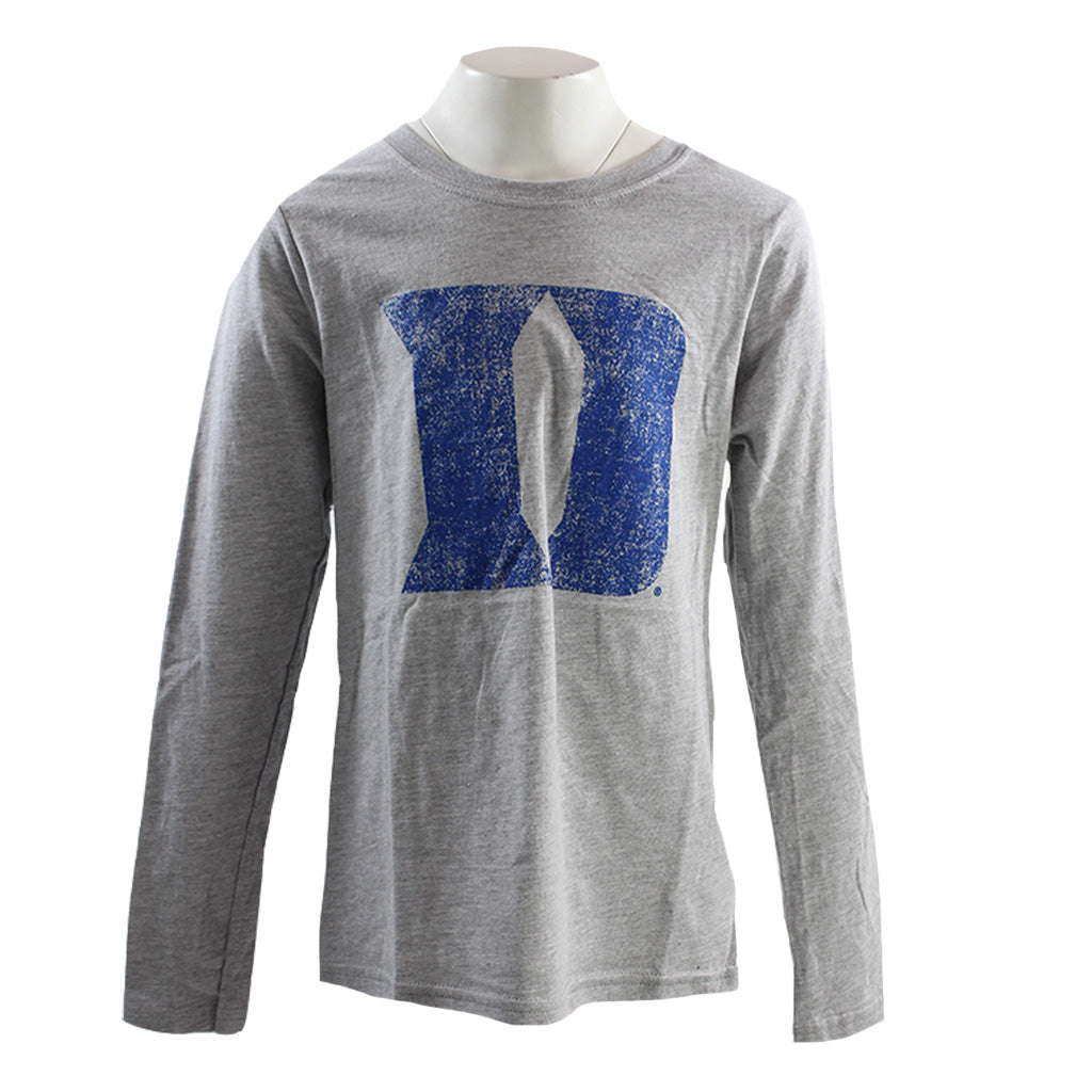 Duke Long Sleeve Distressed Team Logo Tee - Denny's