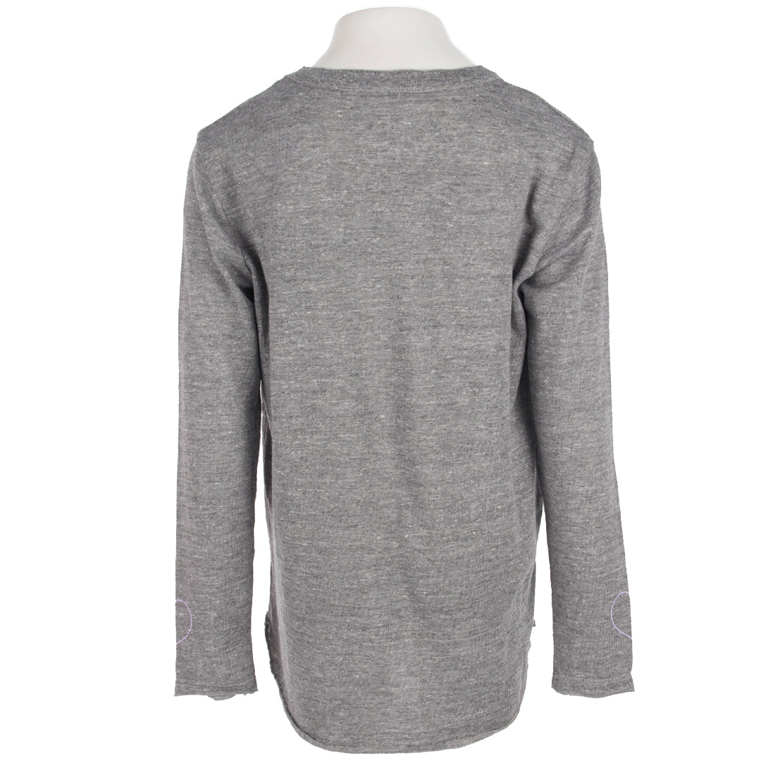 Long Sleeve Top with Purple Stripe Heart - Denny's