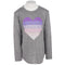 Long Sleeve Top with Purple Stripe Heart - Denny's