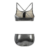 2pc Metallic Zipper Bikini - Denny's