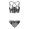 2pc Metallic Zipper Bikini - Denny's