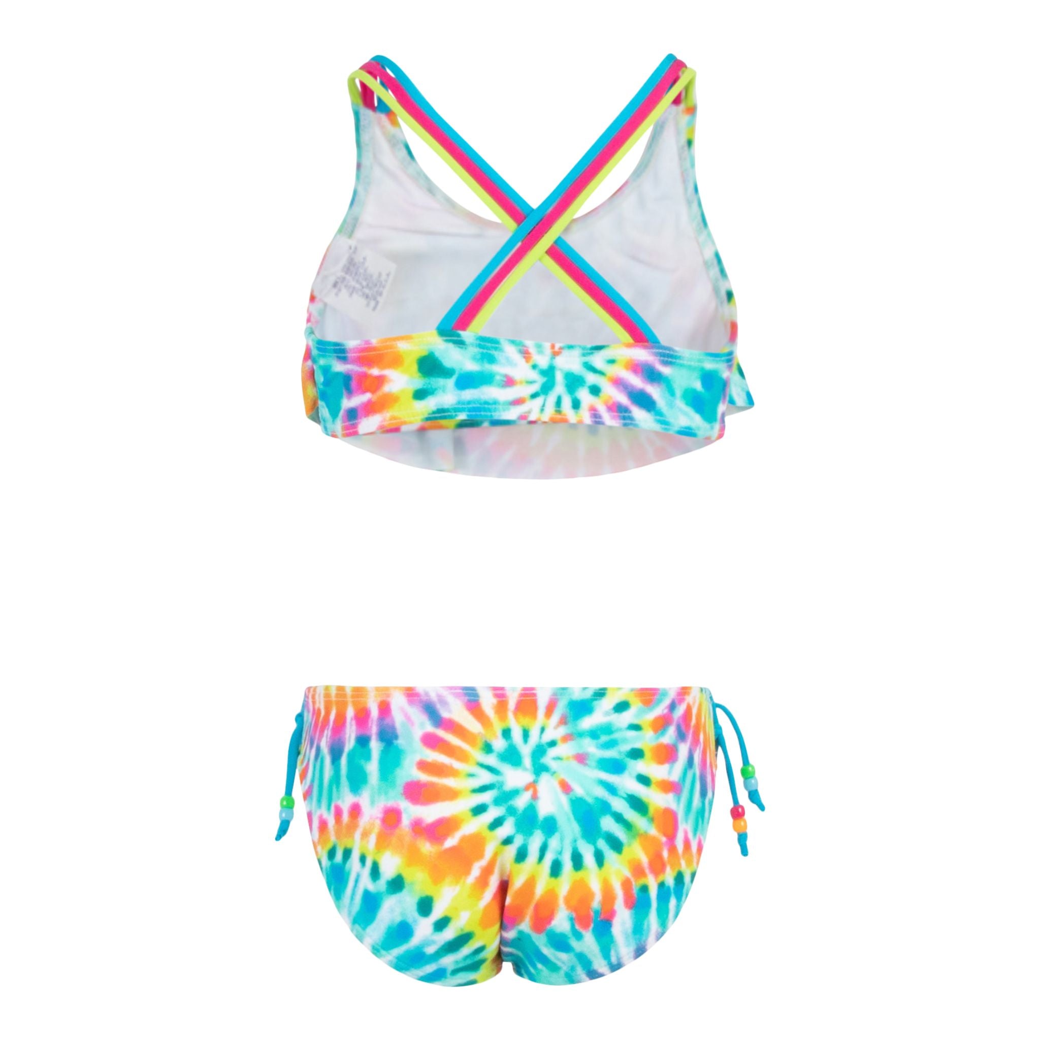 2pc Beaded Bottom Flutter Top Bikini - Denny's
