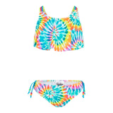 2pc Beaded Bottom Flutter Top Bikini - Denny's