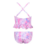 2pc Allover Stones Printed Peplum Tankini - Denny's