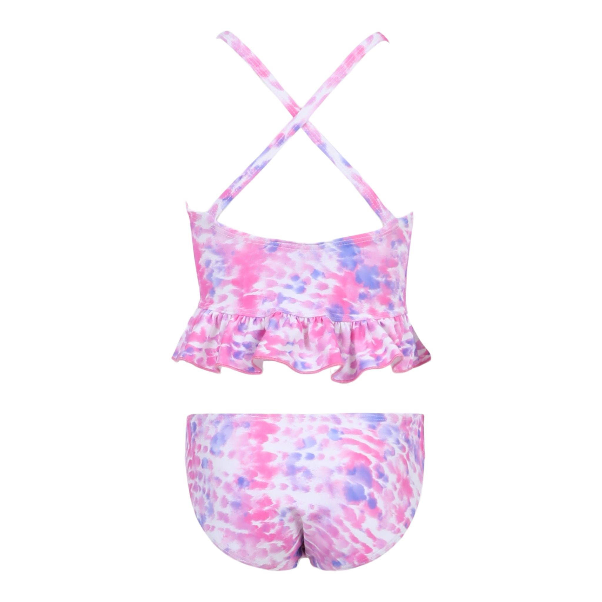 2pc Allover Stones Printed Peplum Tankini - Denny's