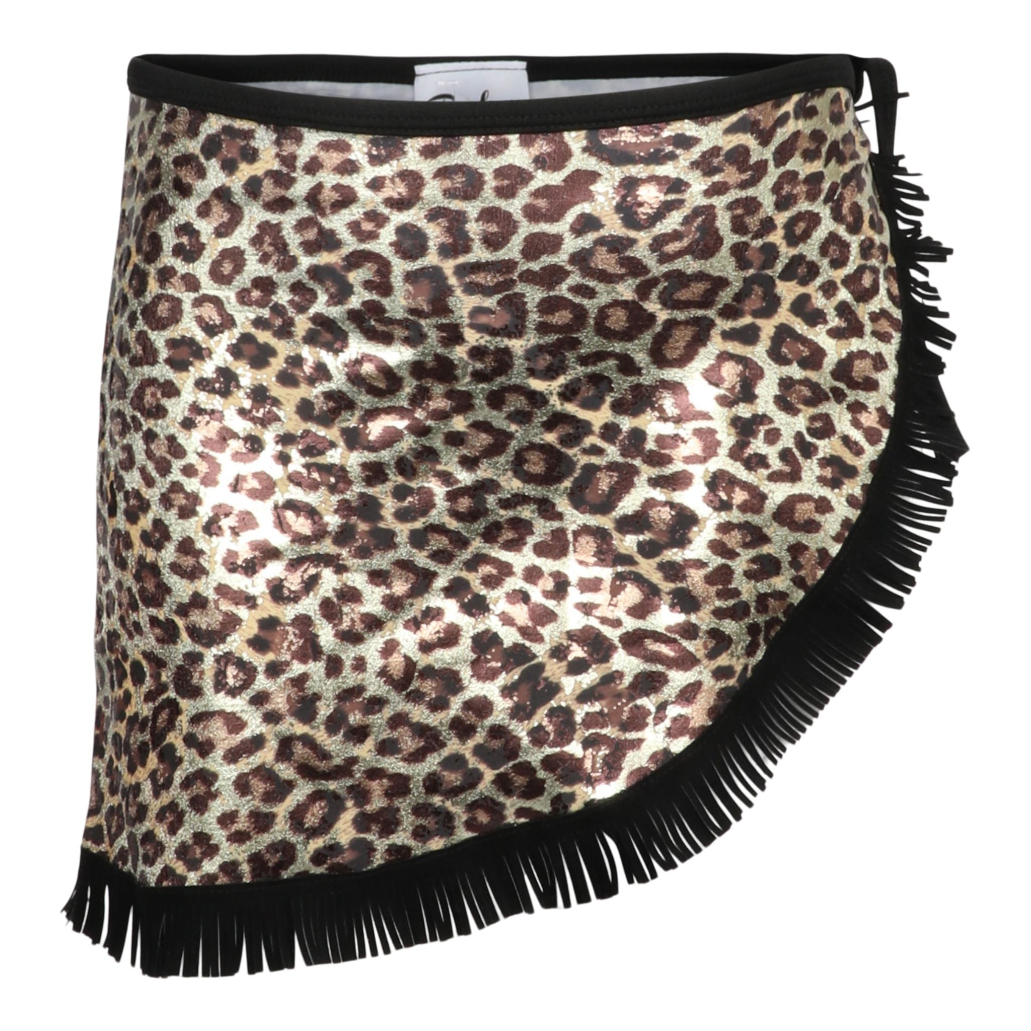 Fringe Leopard Coverup Skirt - Denny's
