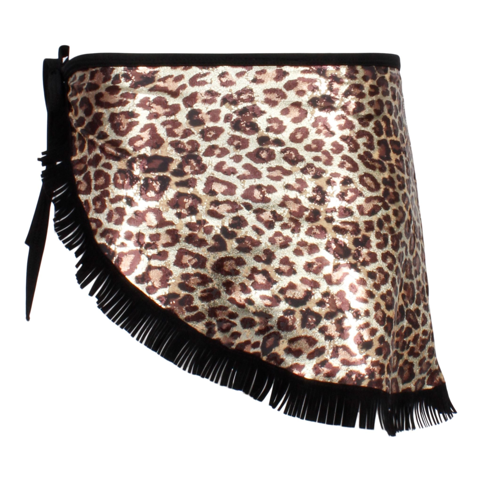 Fringe Leopard Coverup Skirt - Denny's