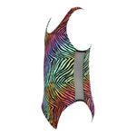 Zebra Tie Dye 1pc Mesh Bathing Suit - Denny's