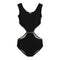 Ribbed 1pc Cut Out Bathing Suit - Denny's