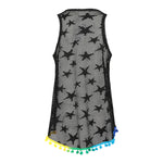Star Mesh Multi Pom Poms Cover-Up - Denny's