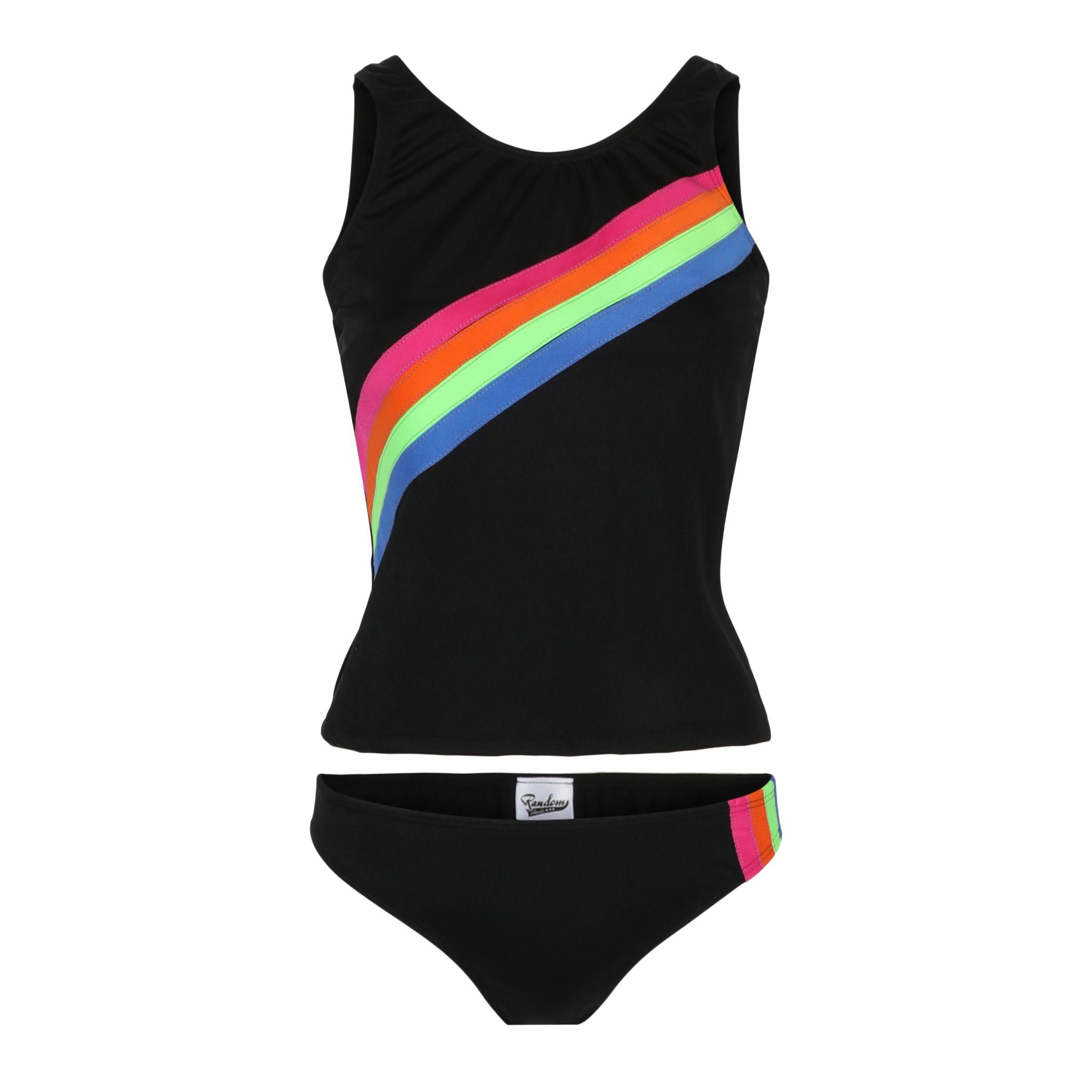 2pc Rainbow Stripe Tankini - Denny's