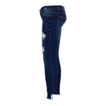 Destructed Denim Jean with Cut Out Bottom - Denny's