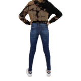 Destructed Denim Jean with Cut Out Bottom - Denny's