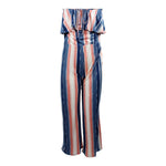 Jumpsuit Navy  / Lite Blu Stripes - Denny's