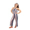 Jumpsuit Navy  / Lite Blu Stripes - Denny's