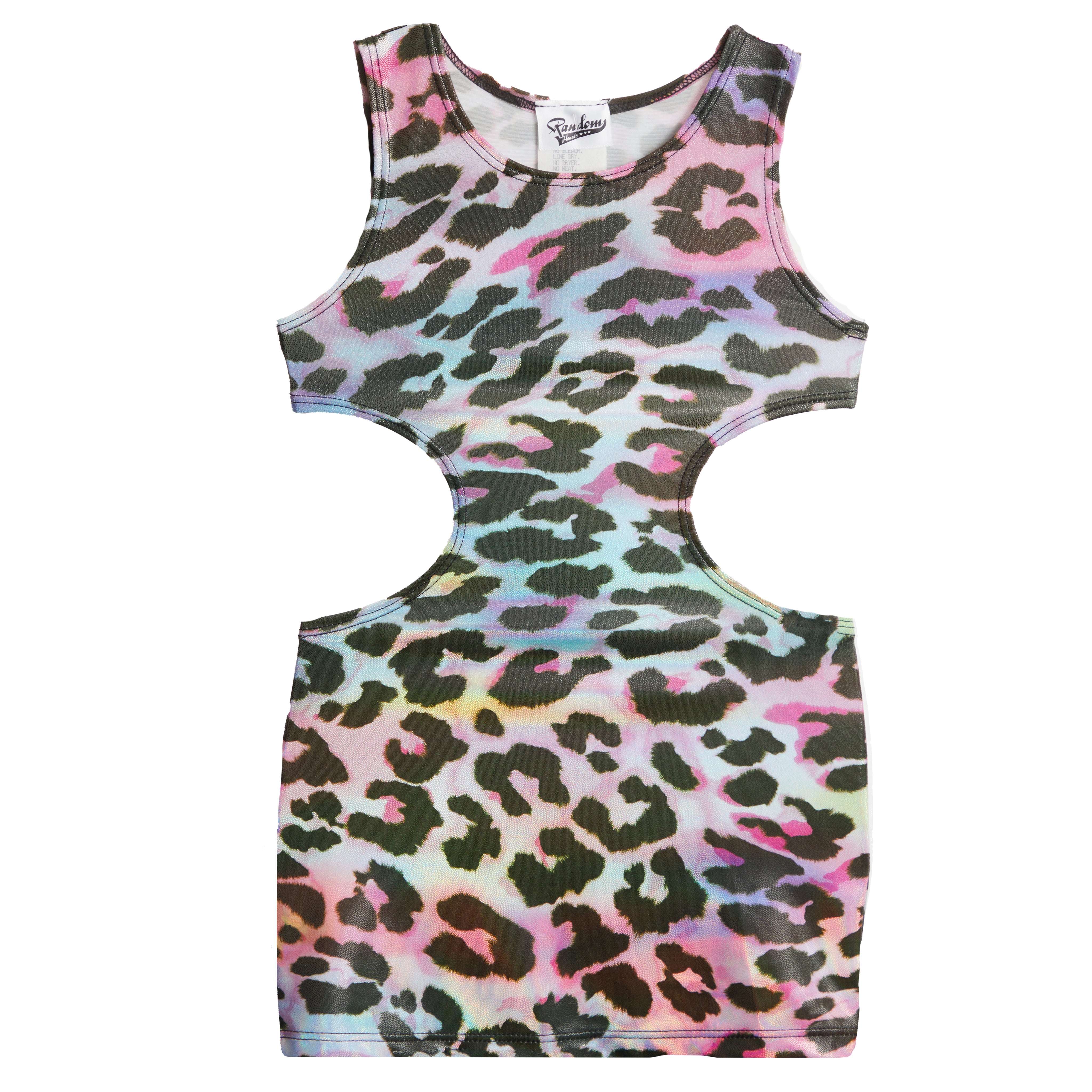 Leopard Lame Cut Out Dress - Denny's