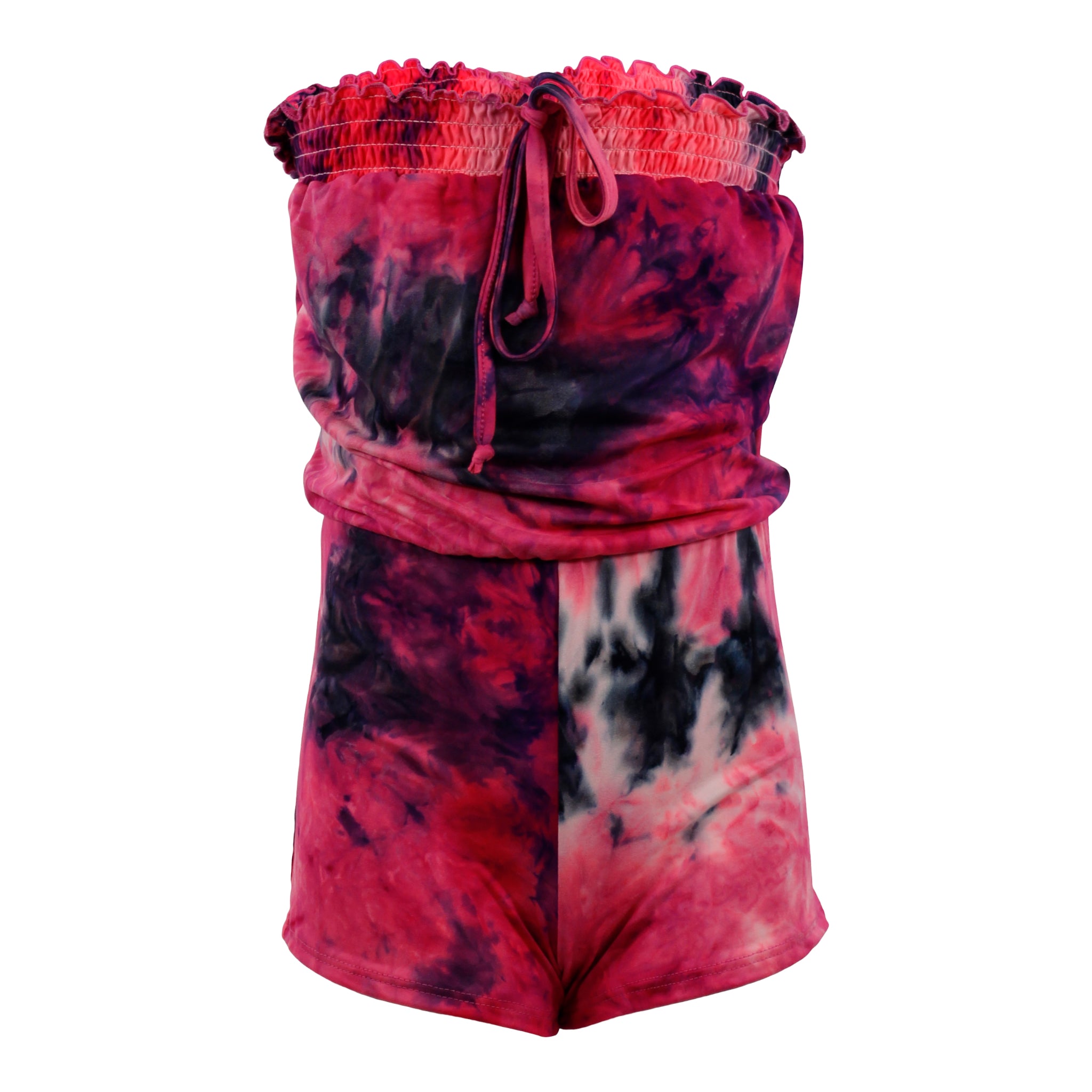 Smock Romper Neon Pink / Black - Denny's