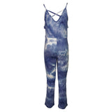 Tie Dye Jumpsuit With Ruffle - Denny's