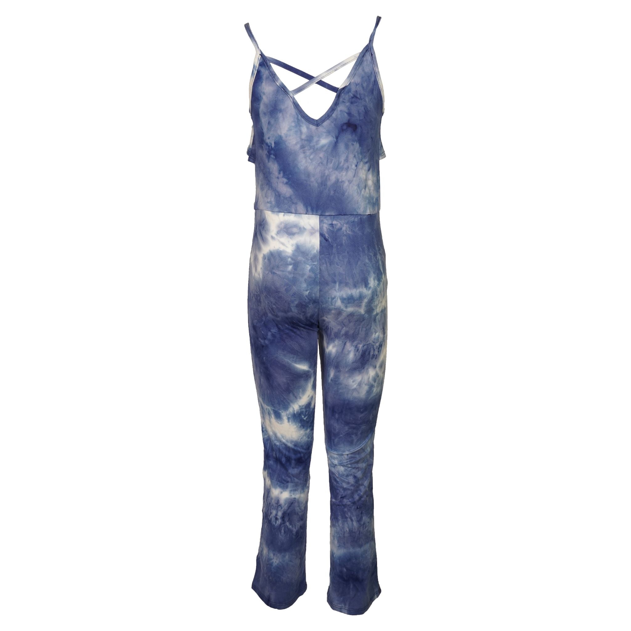 Tie Dye Jumpsuit With Ruffle - Denny's