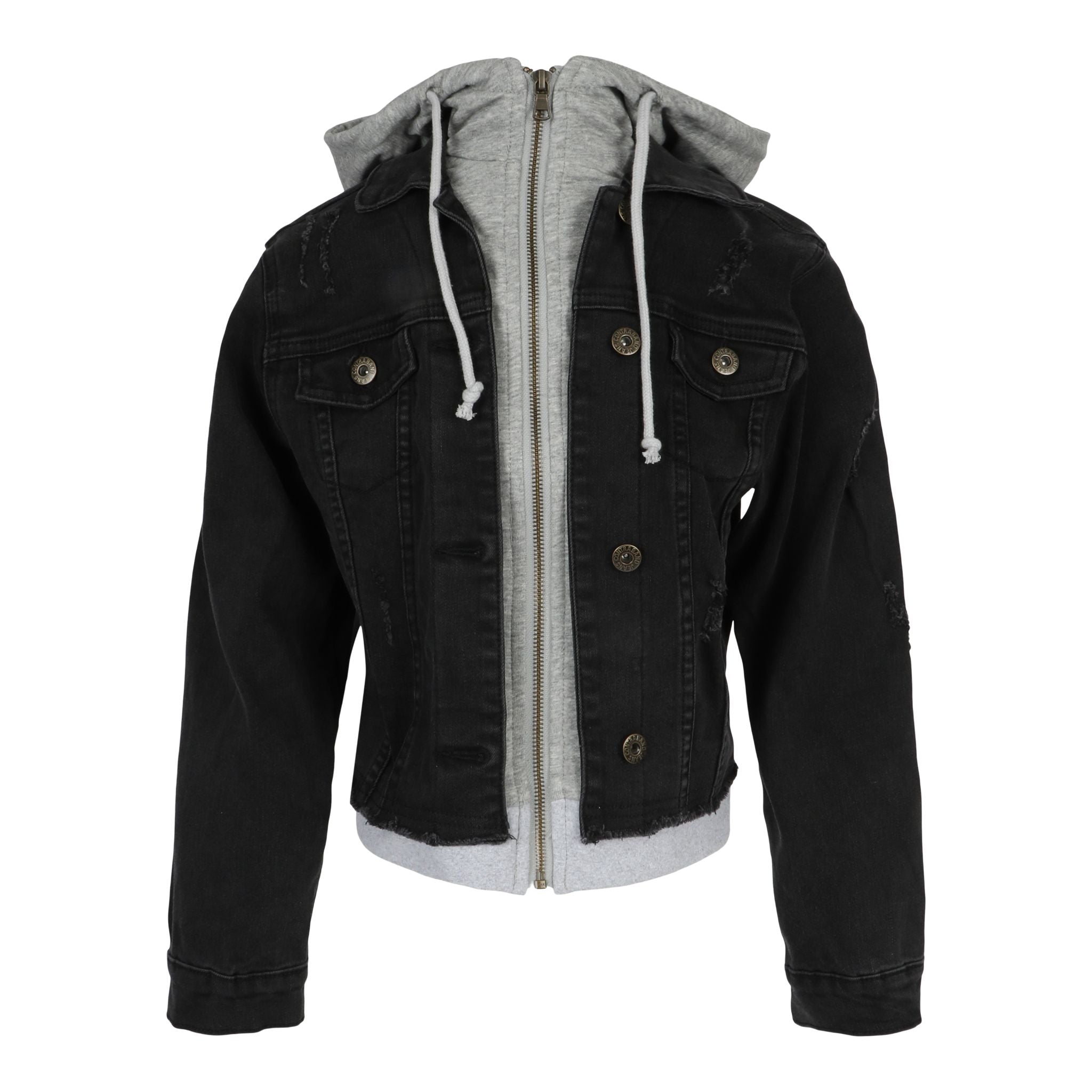 Heather Grey Lined Denim Jacket - Denny's