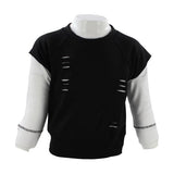 Layered Sweatshirt Black and White - Denny's