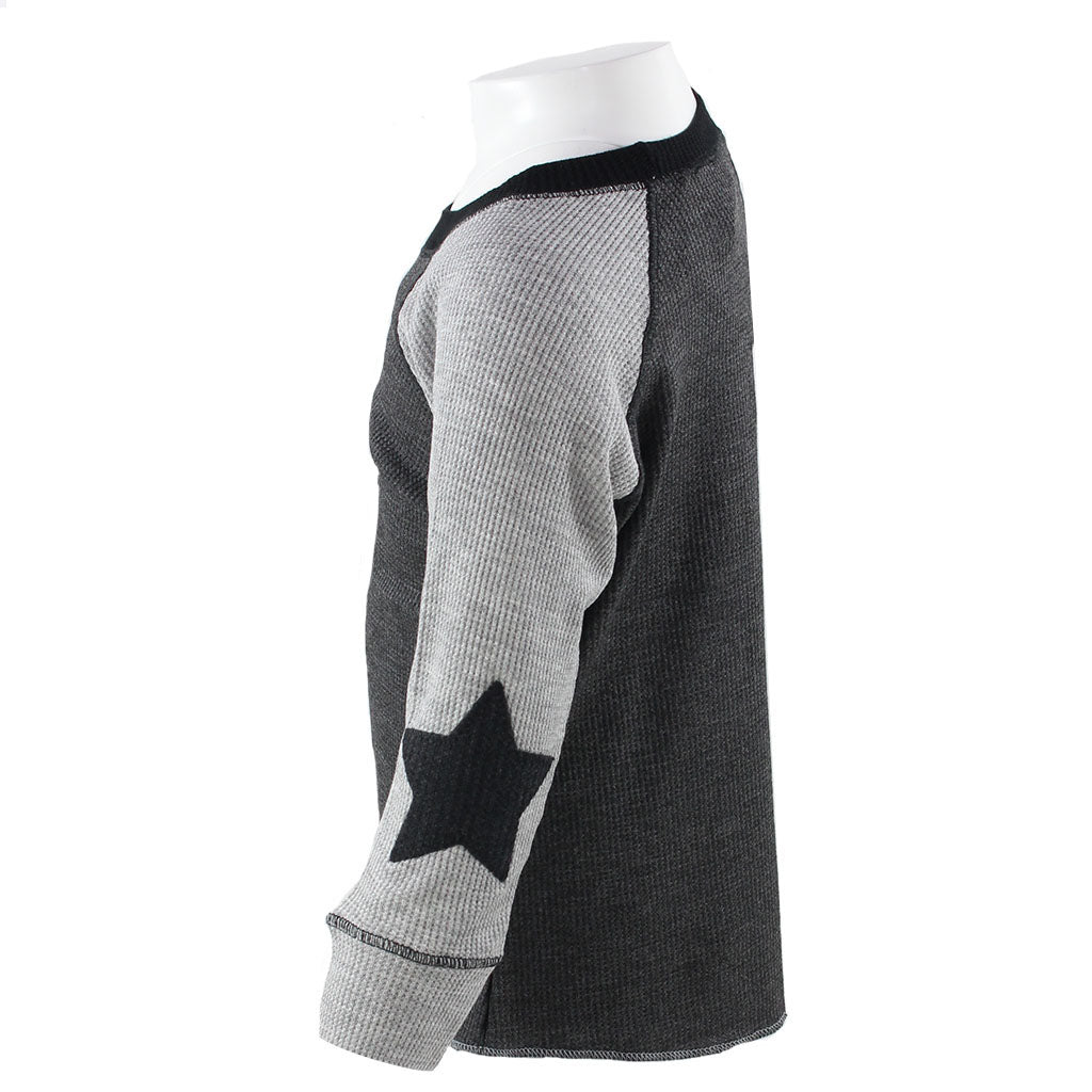 Raglan Charcoal/Grey With Stars - Denny's