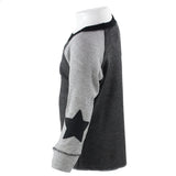 Raglan Charcoal/Grey With Stars - Denny's