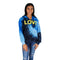 Blue Tie Dye Hoodie with Neon Love - Denny's