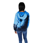 Blue Tie Dye Hoodie with Neon Love - Denny's