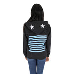 Hoodie with Blue Stripes & White Stars - Denny's
