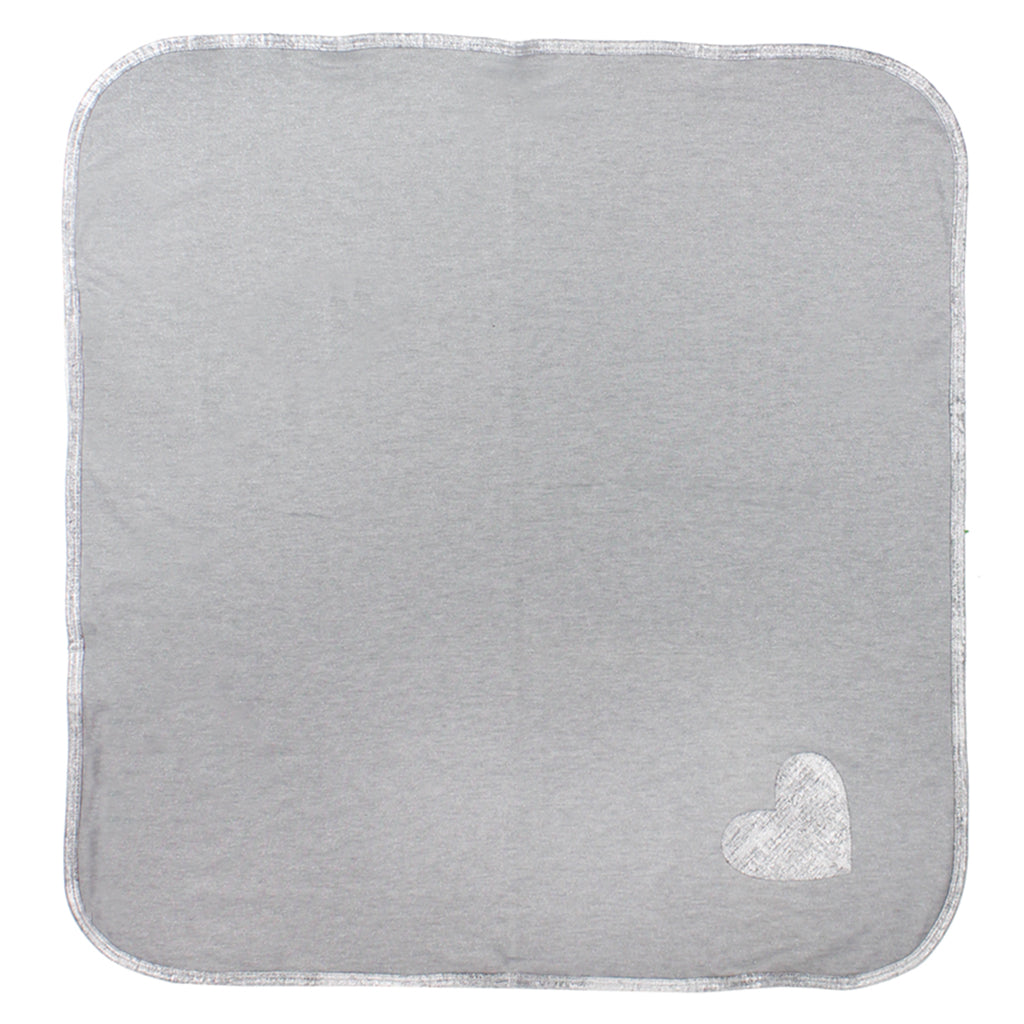 Blanket Grey Foil Hearts - Denny's