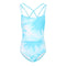 1pc Tie Dye Cut Out Sides Beach Girl Bathing Suit - Denny's