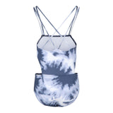 1pc Tie Dye Cut Out Sides Beach Girl Bathing Suit - Denny's