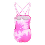 1pc Tie Dye Cut Out Sides Beach Girl Bathing Suit - Denny's