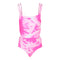 1pc Tie Dye Cut Out Sides Beach Girl Bathing Suit - Denny's