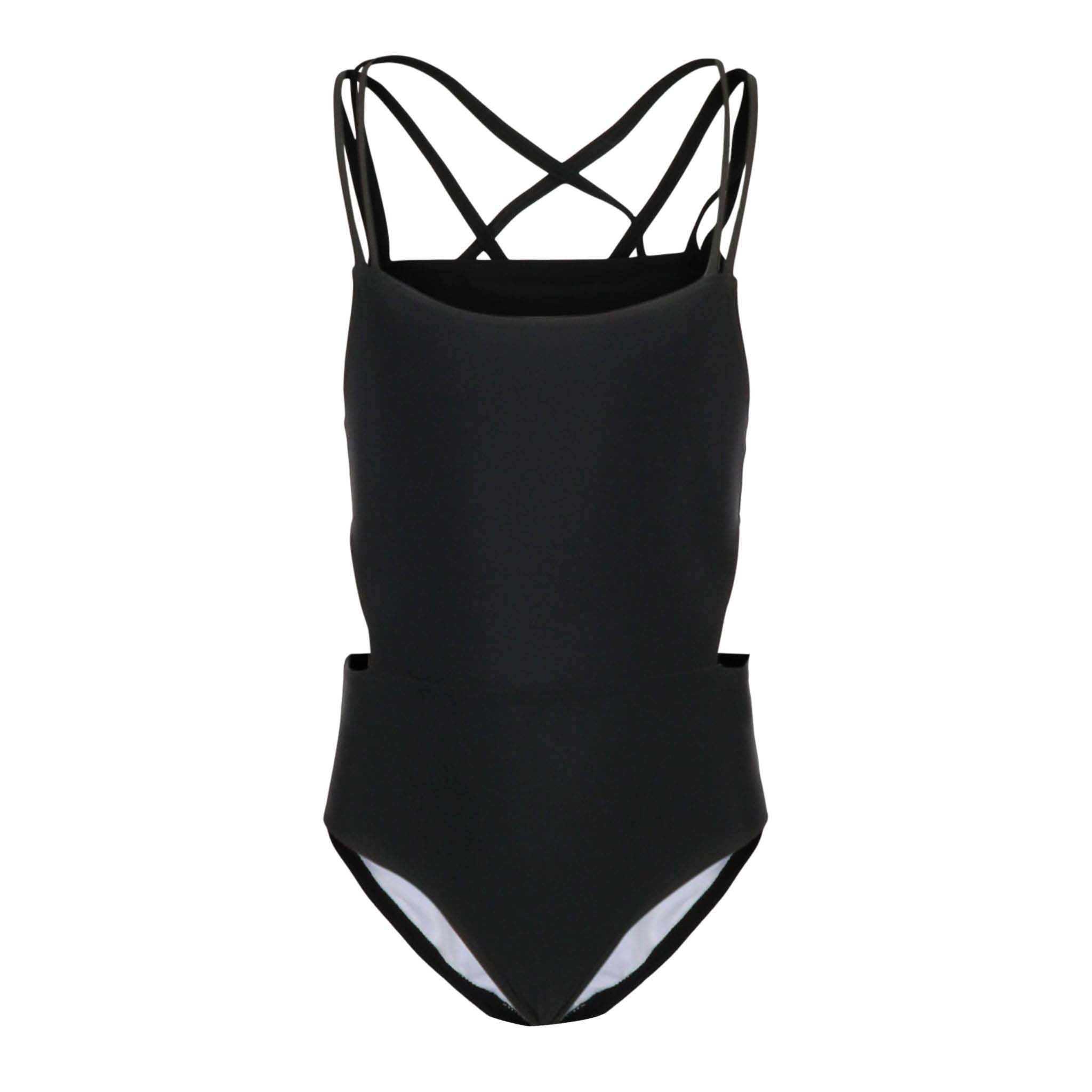 1pc Cut Out Sides Bathing Suit - Denny's