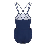 1pc Cut Out Sides Bathing Suit - Denny's