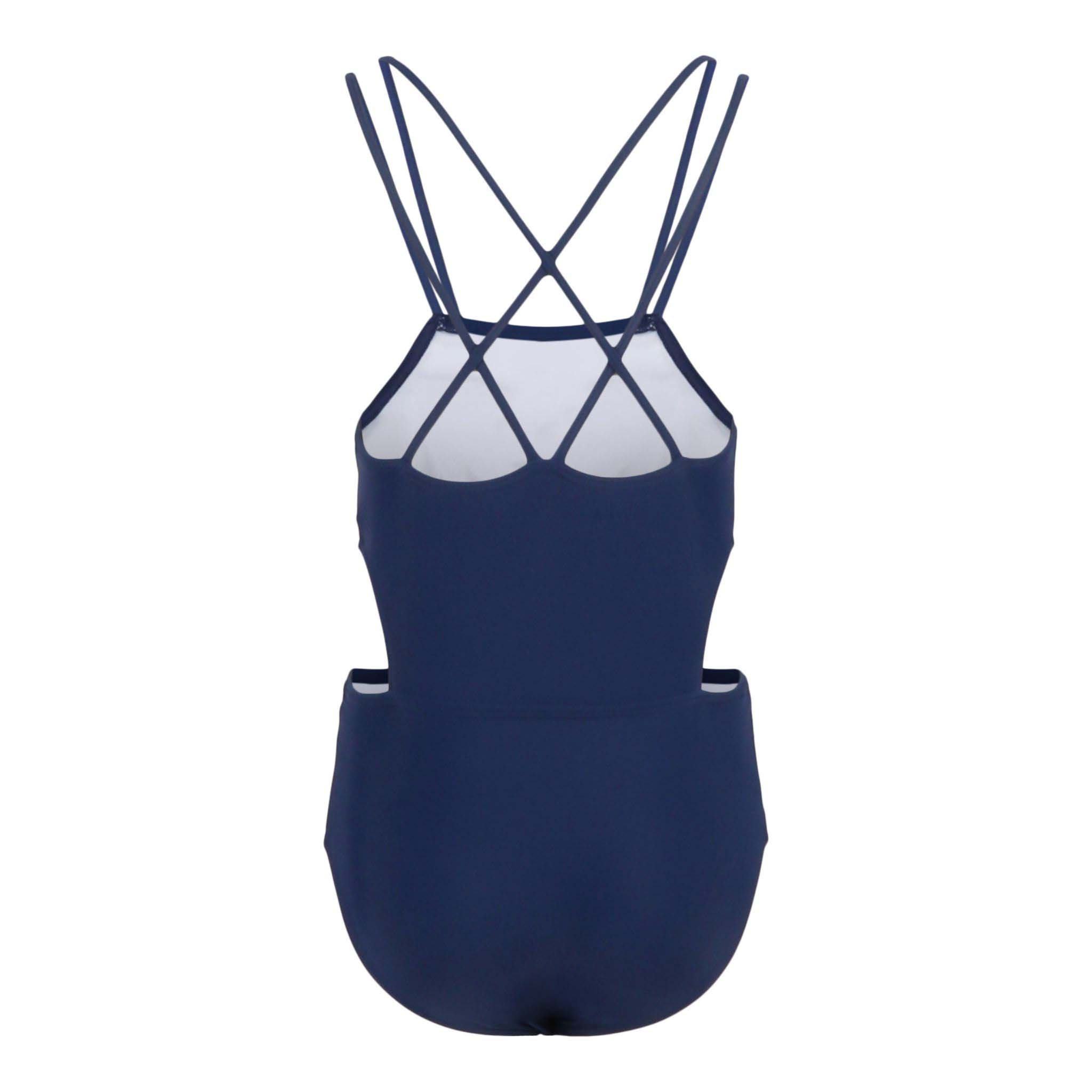 1pc Cut Out Sides Bathing Suit - Denny's