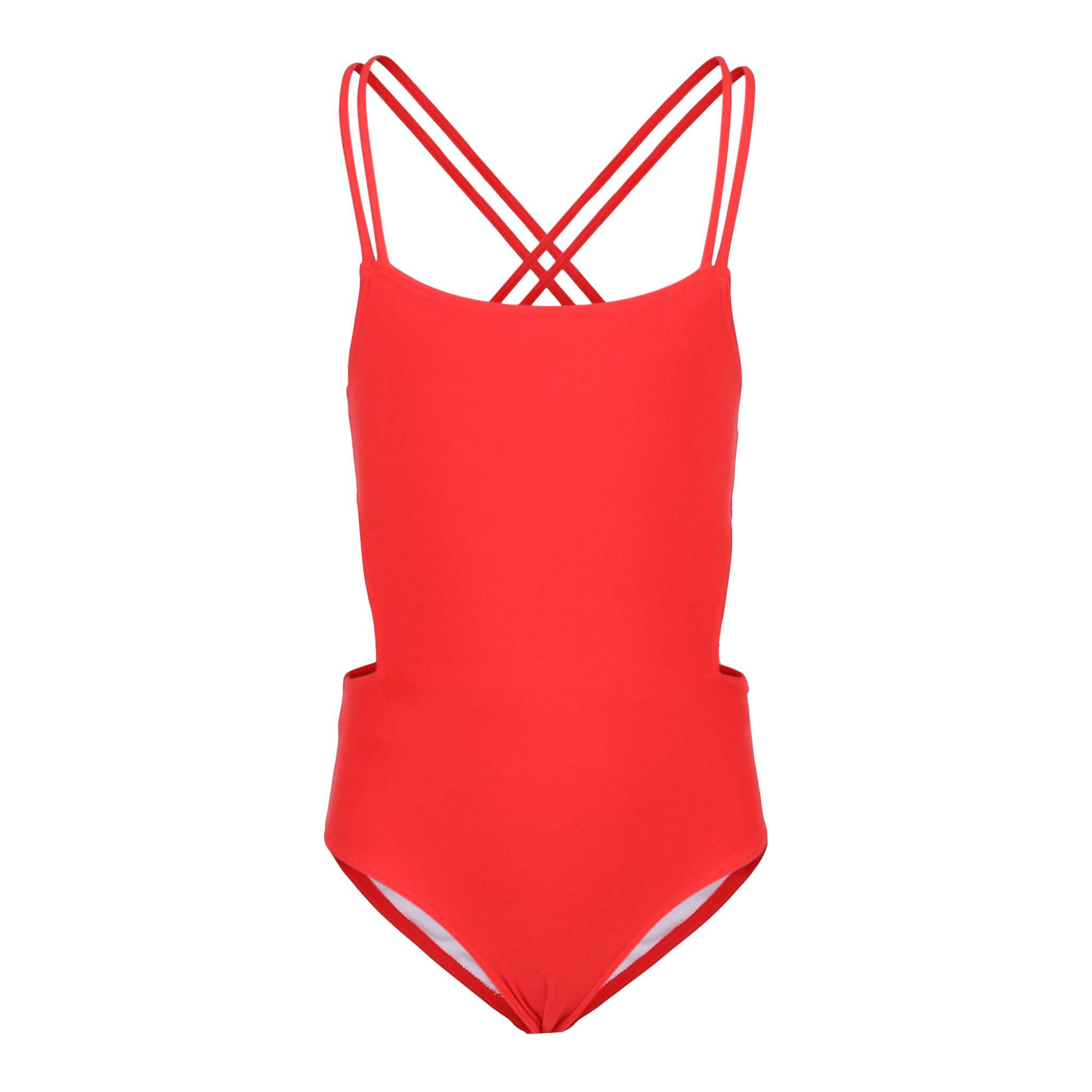 1pc Cut Out Sides Bathing Suit - Denny's