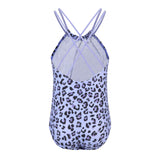 1pc Beach Leopard Halter Bathing Suit - Denny's