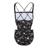 1pc Cut Out Sides Rose Garden Bathing Suit - Denny's